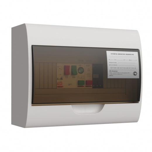 Типовой щит управления вентилятором до 4 кВт с автоматом защиты двигателя, с возможностью подключения ОЗК